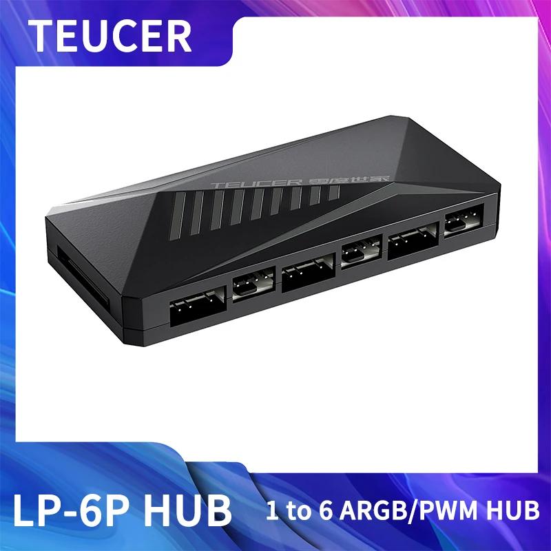 TEUCER LP-6P ARGB ǳ PWM  1-6 Ƽ  ø, AURA ǳ , ͽټ ̺ , ӵ Ʈѷ , 5V, 3 